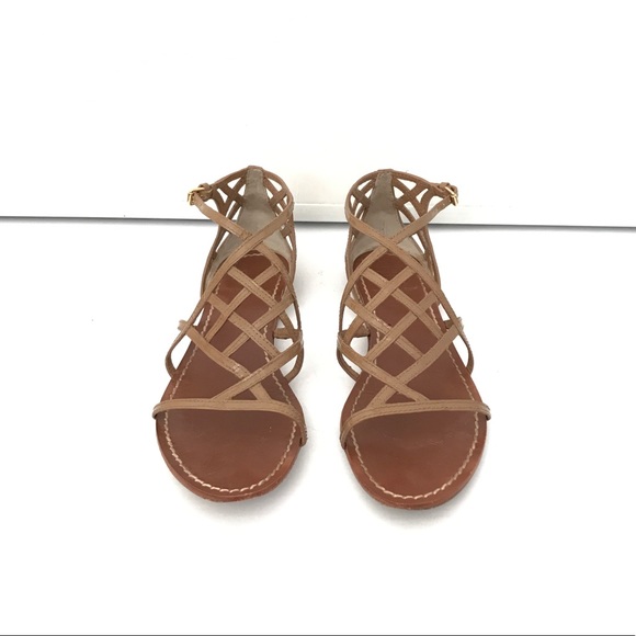 Tory Burch Amalie Strappy Flat Sandal Sand - Picture 4 of 12